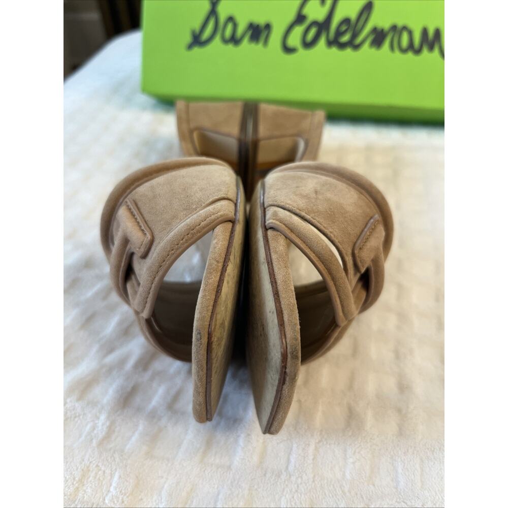 Sam Edelman Taupe Suede Slide Heels - Picture 5 of 16